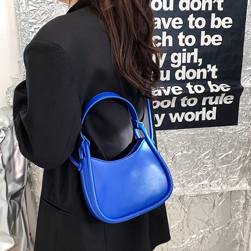 Stylish PU Leather Underarm Tote Bag