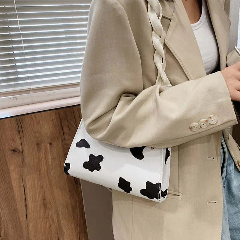 Cow Pattern Women Handbags Casual Shoulder Messenger Bags