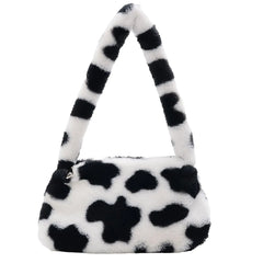 Furry Shoulder Bag Portable Underarm Messenger Handbag