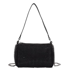 Silver Rhinestone Texture Small Bag Crystal Handbag