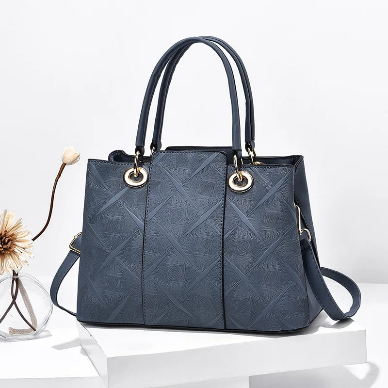 Embossed Women's Handbags Large Capacity Shoulder Messenger Bag