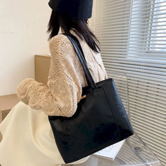 Women's Large Capacity Shoulder Bag Tote Handbag Solid Color