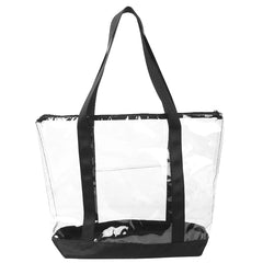 Clear Stadium Security Travel & Gym Zippered Tote Beach Bag PVC Construction