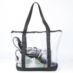 Clear Stadium Security Travel & Gym Zippered Tote Beach Bag PVC Construction