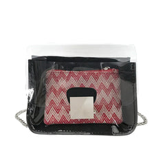 Women's Clear Transparent Chain Shoulder Bag Jelly Crossbody
