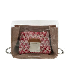 Women's Clear Transparent Chain Shoulder Bag Jelly Crossbody