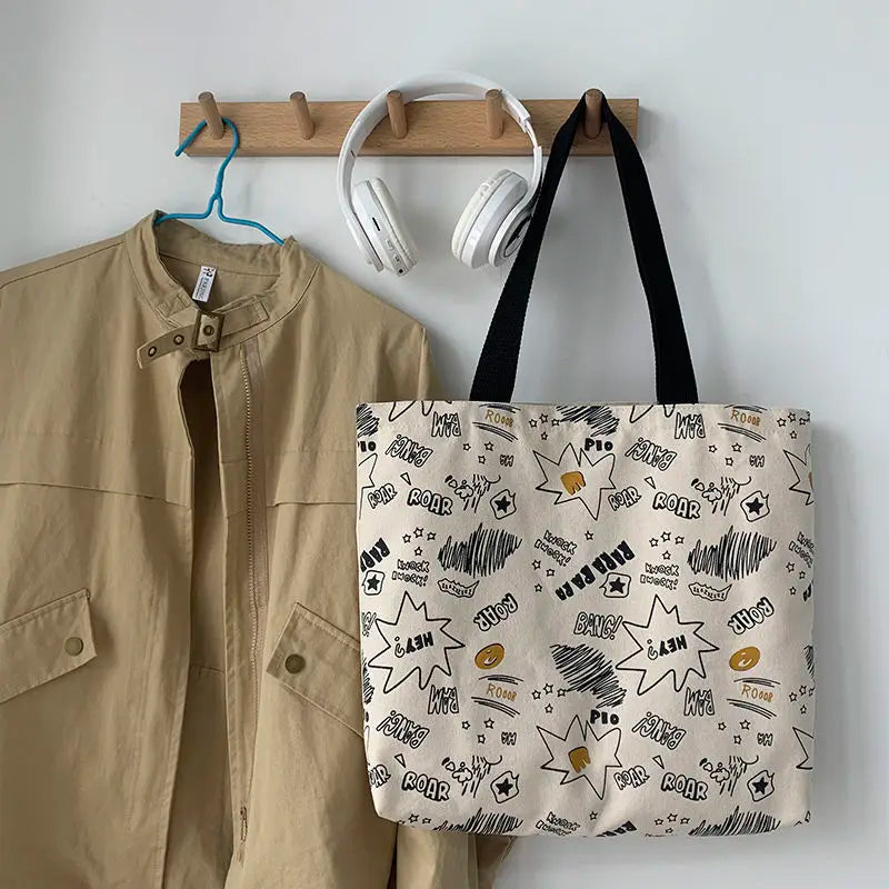 Canvas Shoulder Bag Large Capacity Tote Female Handbag