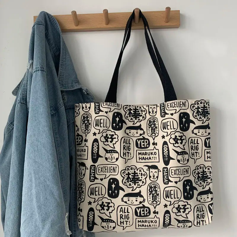 Canvas Shoulder Bag Large Capacity Tote Female Handbag