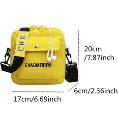 Canvas Crossbody Bags Zipper Handbags Shoulder Purse