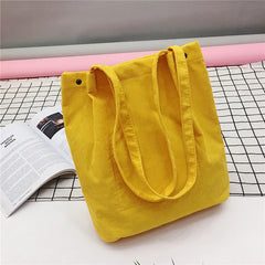 Corduroy Shoulder Tote Handbag in Olive Green