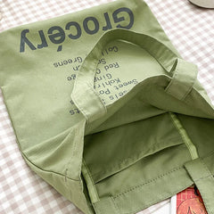 Women's Sweet Shoulder Bag Large-capacity Shopping Bag English Pattern