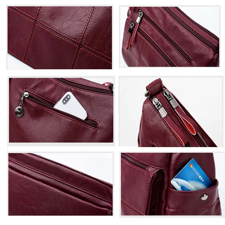 Women's Sheepskin Shoulder Messenger Bag
