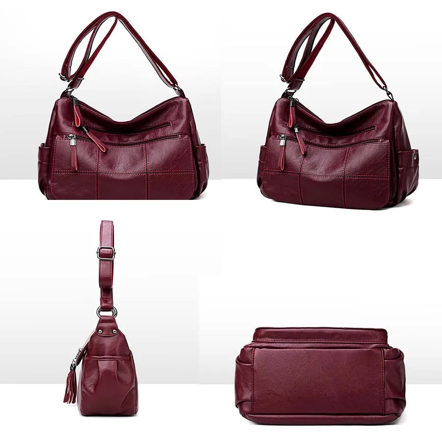 Women's Sheepskin Shoulder Messenger Bag