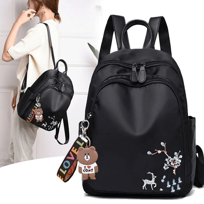 Women's Oxford Cloth Backpack Bag Mochila Bolsa
