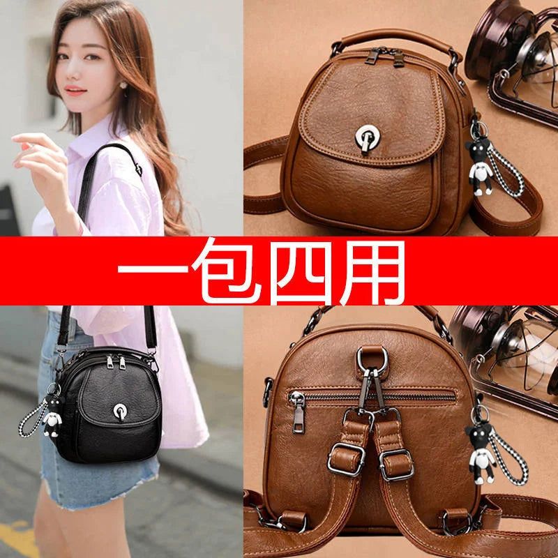 Women's Pu Leather Backpack Bag Mochila Bolsa
