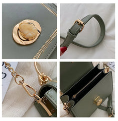 Women's PU Leather Handbags Crossbody Bag Shoulder Bag Solid Bolsos De Noche
