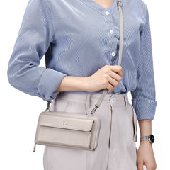 Women's Leather Handbag Large Capacity Touch Screen Phone Bag