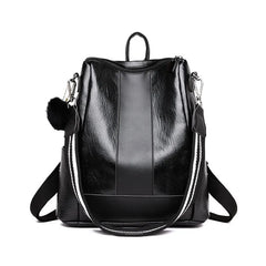 Anti-theft Leather Backpack Stylish Travel Bag