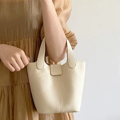 Women's PU Leather Summer Bucket Shoulder Bag