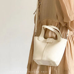 Women's PU Leather Summer Bucket Shoulder Bag