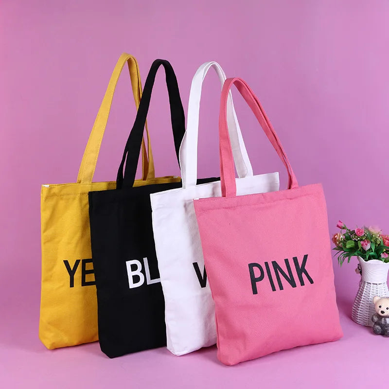 Canvas Shoulder Bag Handbag Shopper Bookbag Large Capacity Tote Bag