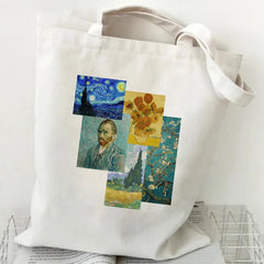 Canvas Tote Bag Large Capacity Shoulder Handbag Summer Shopper Bookbag