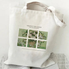 Canvas Tote Bag Large Capacity Shoulder Handbag Summer Shopper Bookbag