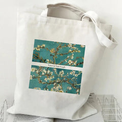 Canvas Tote Bag Large Capacity Shoulder Handbag Summer Shopper Bookbag