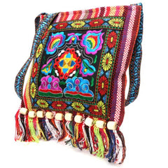 Vintage Ethnic Shoulder Bag Embroidery Tassel Handbag