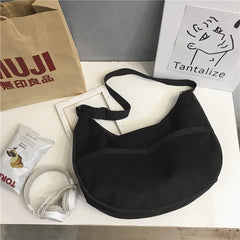 Corduroy Shoulder Bag Retro Dumplings Shape Crossbody