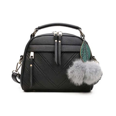 Hair ball shoulder bag for women