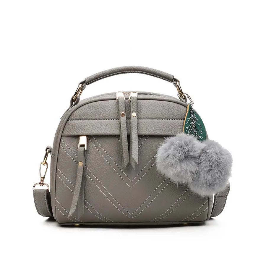 Hair ball shoulder bag for women