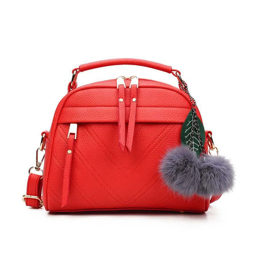 Hair ball shoulder bag for women
