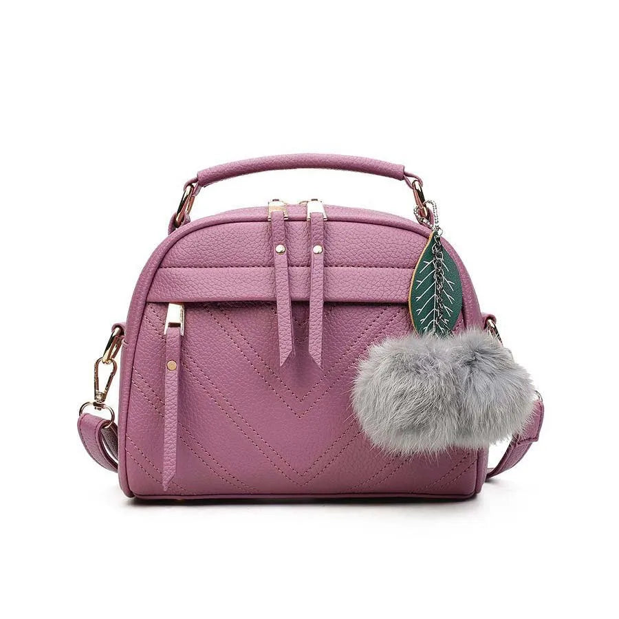 Hair ball shoulder bag for women