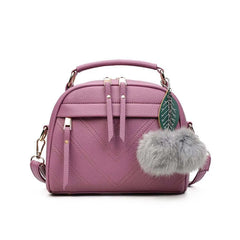 Hair ball shoulder bag for women