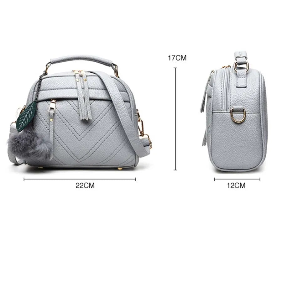 Hair ball shoulder bag for women