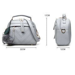 Hair ball shoulder bag for women