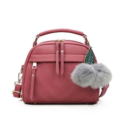 Hair ball shoulder bag for women