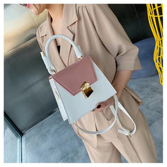 Women PU Leather Shoulder Bag Solid Lady Messenger Tote Bag Large Capacity