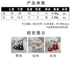 Women PU Leather Shoulder Bag Solid Lady Messenger Tote Bag Large Capacity