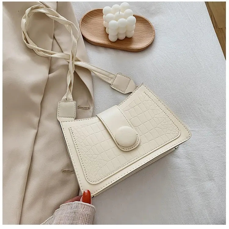 Women's PU Leather Shoulder Bag Retro Style Handbag