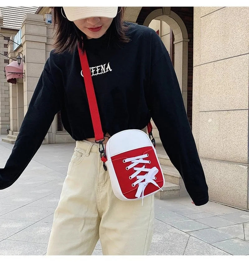 Women's PU Leather Handbag Shoulder Bag Cartoon Messenger Phone Bag