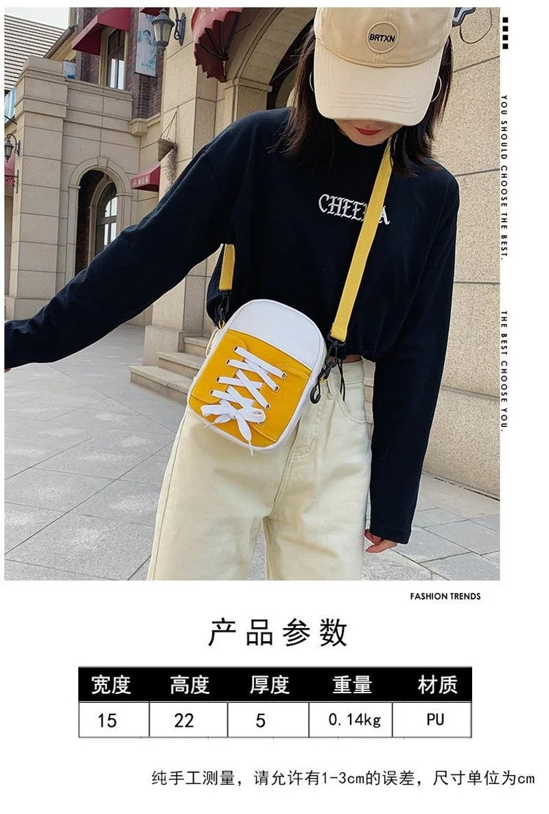 Women's PU Leather Handbag Shoulder Bag Cartoon Messenger Phone Bag