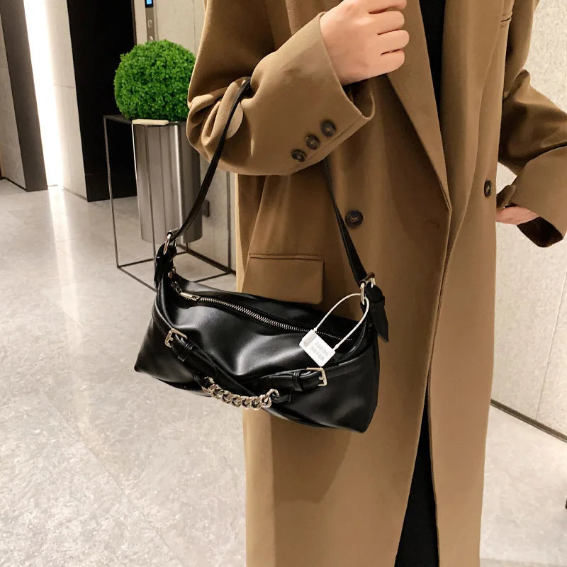 Retro Leather Crossbody Bag for Women
