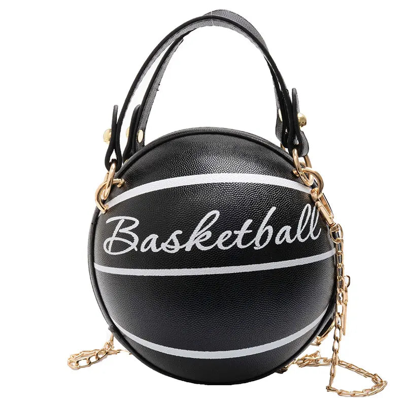 Pink Basketball Bag for Women Chain Hand Bags Shoulder Crossbody Purse