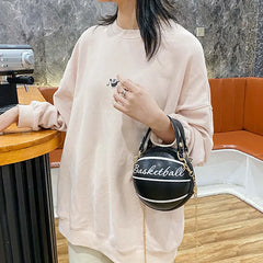 Pink Basketball Bag for Women Chain Hand Bags Shoulder Crossbody Purse