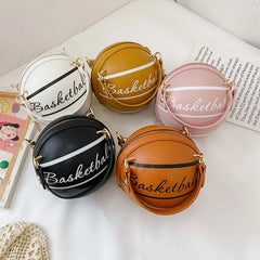 Pink Basketball Bag for Women Chain Hand Bags Shoulder Crossbody Purse