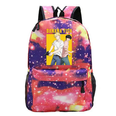 Banana Fish Women Leather School Bag Backpack Anime Travel Backpack