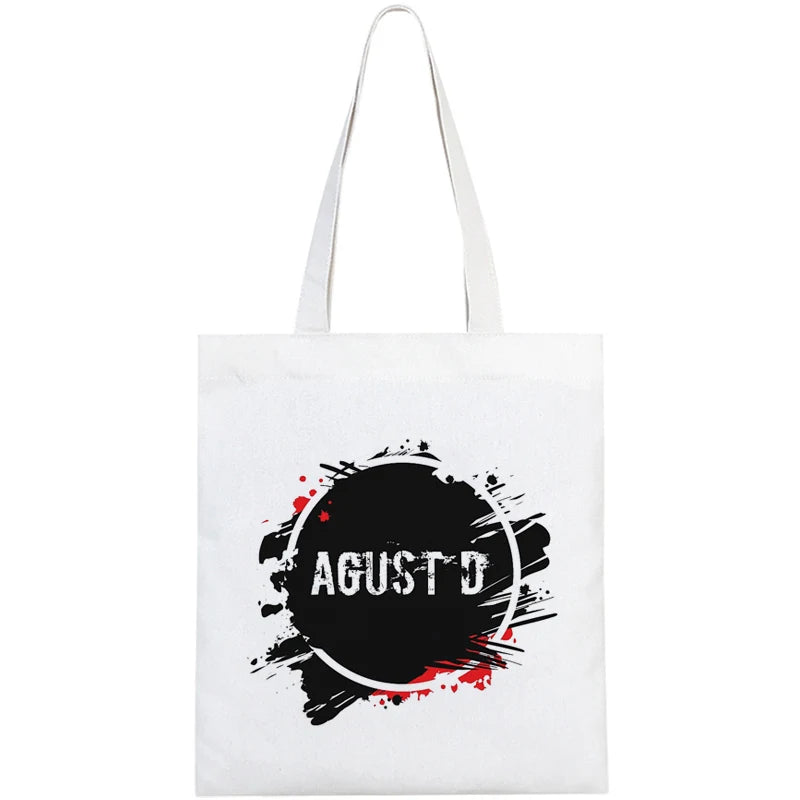 Bangtan Boys Shopping Bag Cotton Jute Saco Reciclaje Cabas