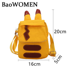 Rose Mini Backpack for Teenage Girls with Scarf, Small Nylon Book Bag Female